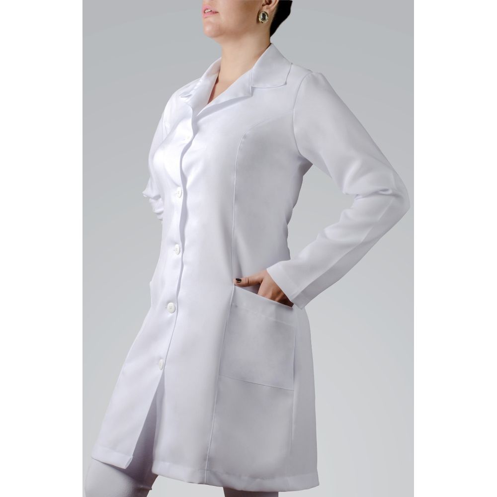 Jaleco Feminino Manga Longa Oxford Maconequi